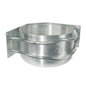 Voerbak aluminium halfrond hoekmodel